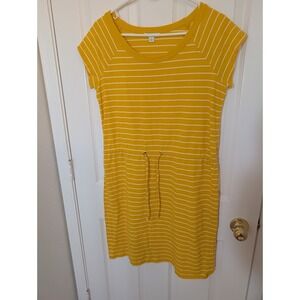 Isaac Mizrahi Yellow Striped Dress